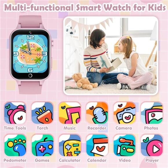 Kids Games Watch, with 26 Puzzle Games, Touch Screen, HD Camera, Alarm Clock, - Picture 2 of 7